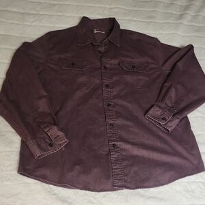 Men's Casual Button-Up Shirt - Purple